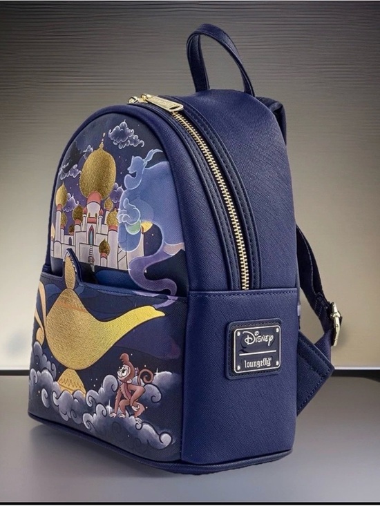 NEW Loungefly Disney Aladdin JASMINE Castle Golden Genie Lamp Abu Rajah Backpack main image 5